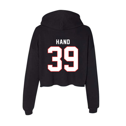 Texas Tech - NCAA Football : Jacob Hand - Women's Crop Fleece Hoodie-1