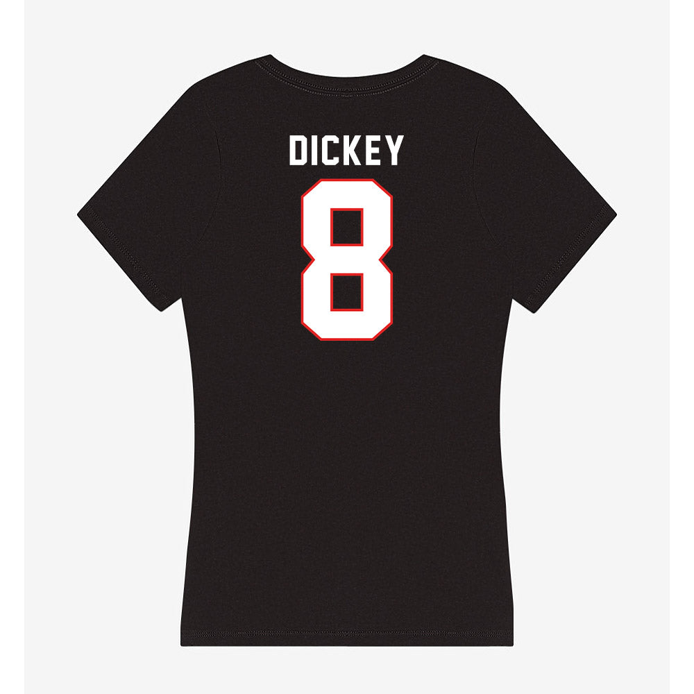 Texas Tech - NCAA Football : Cameron Dickey - Women's V-Neck T-Shirt-1