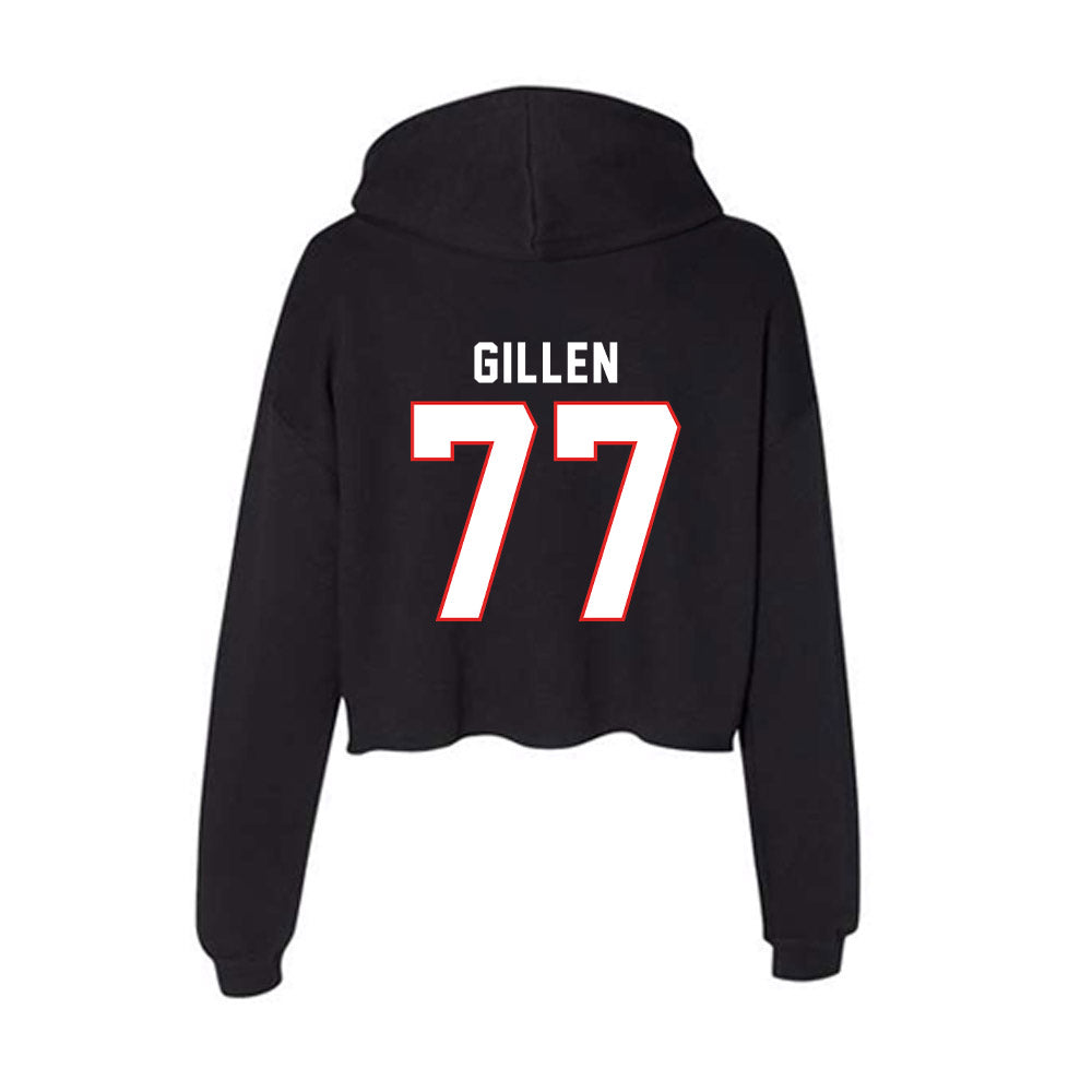 Texas Tech - NCAA Football : Elias Gillen - Women's Crop Fleece Hoodie-1