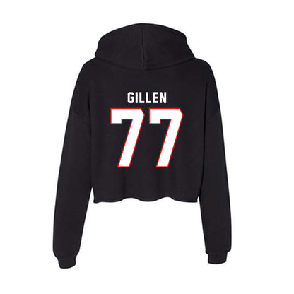 Texas Tech - NCAA Football : Elias Gillen - Women's Crop Fleece Hoodie-1