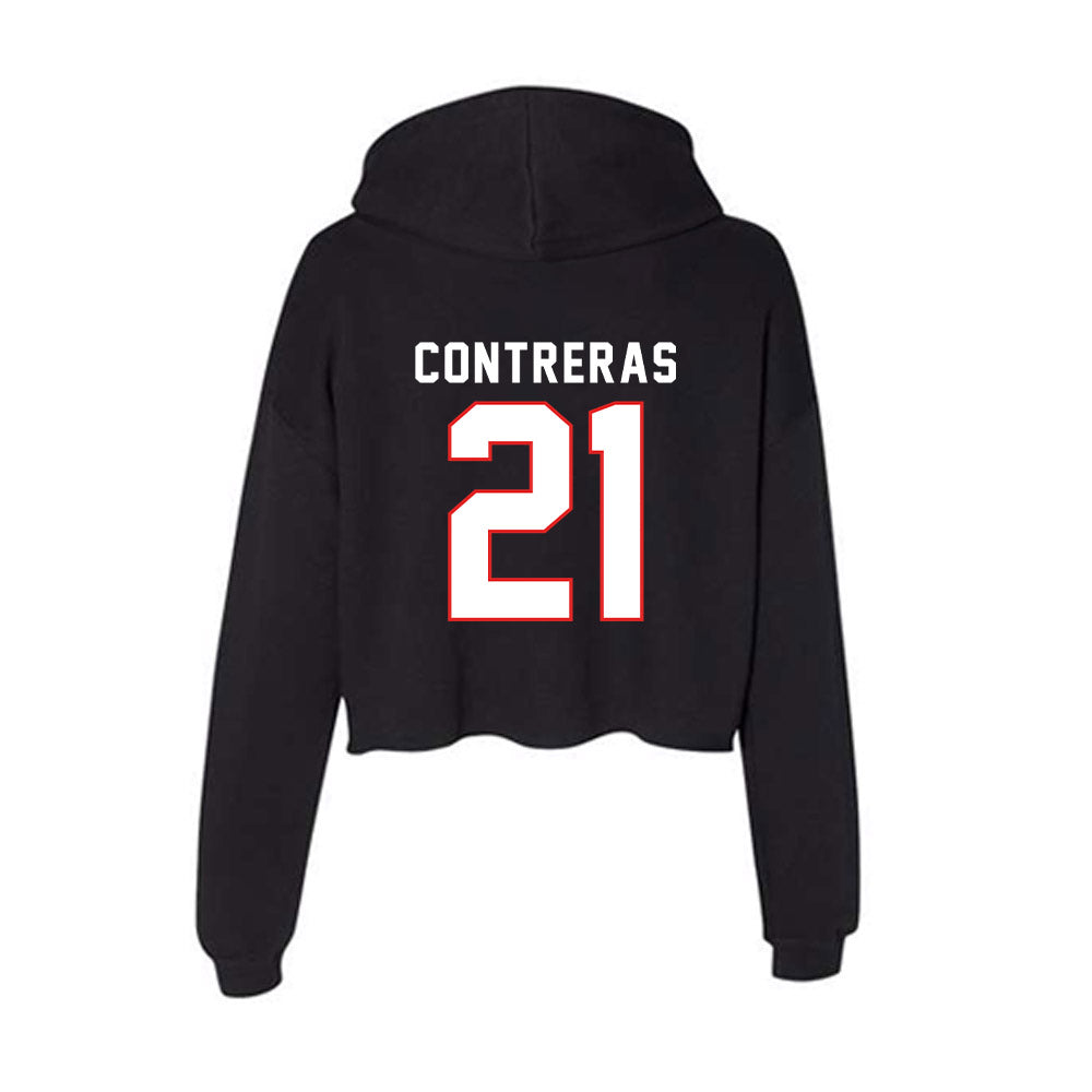 Texas Tech - NCAA Women's Volleyball : Emily Contreras - Women's Crop Fleece Hoodie-1