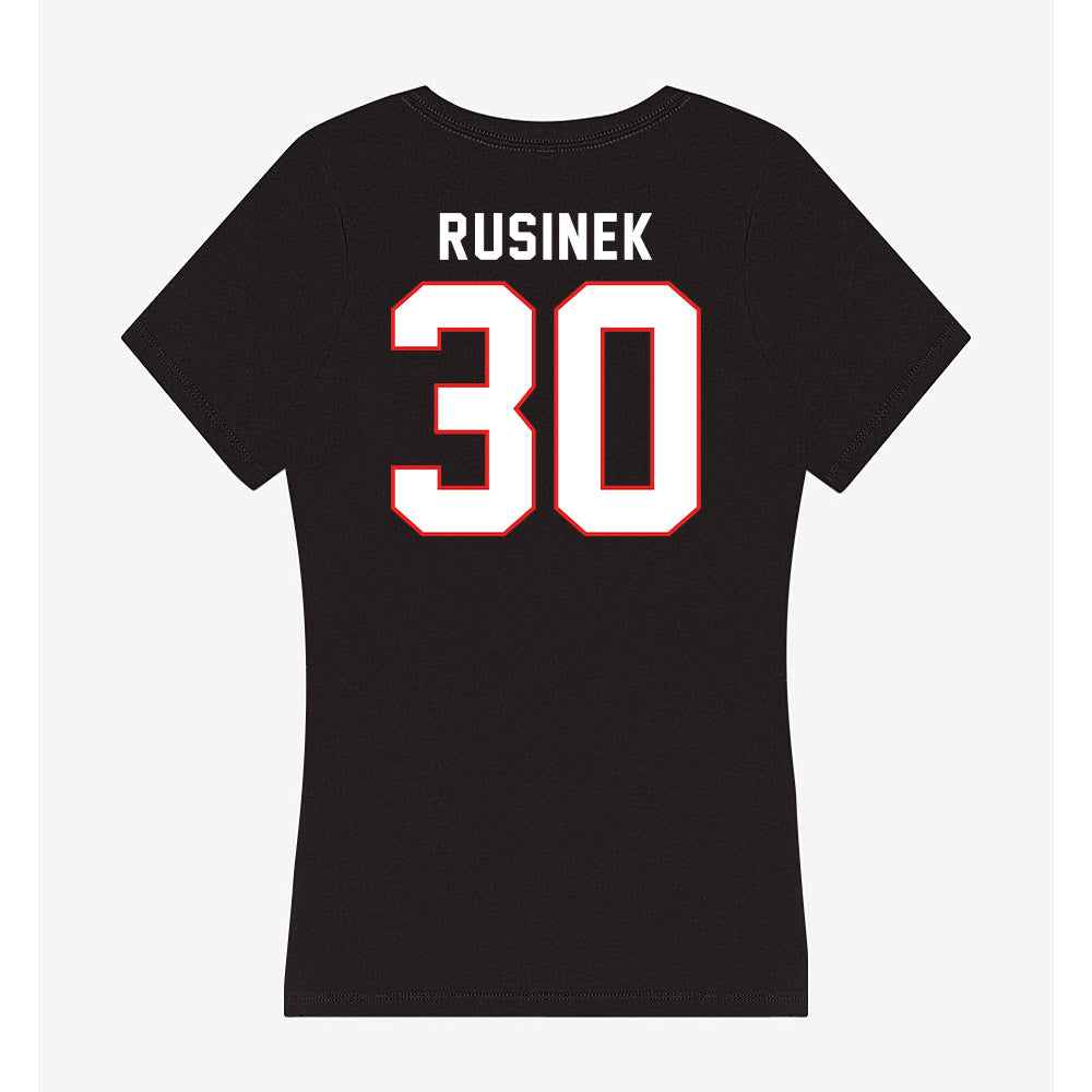 Texas Tech - NCAA Baseball : Jesse Rusinek - Women's V-Neck T-Shirt-1