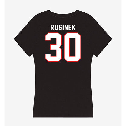 Texas Tech - NCAA Baseball : Jesse Rusinek - Women's V-Neck T-Shirt-1