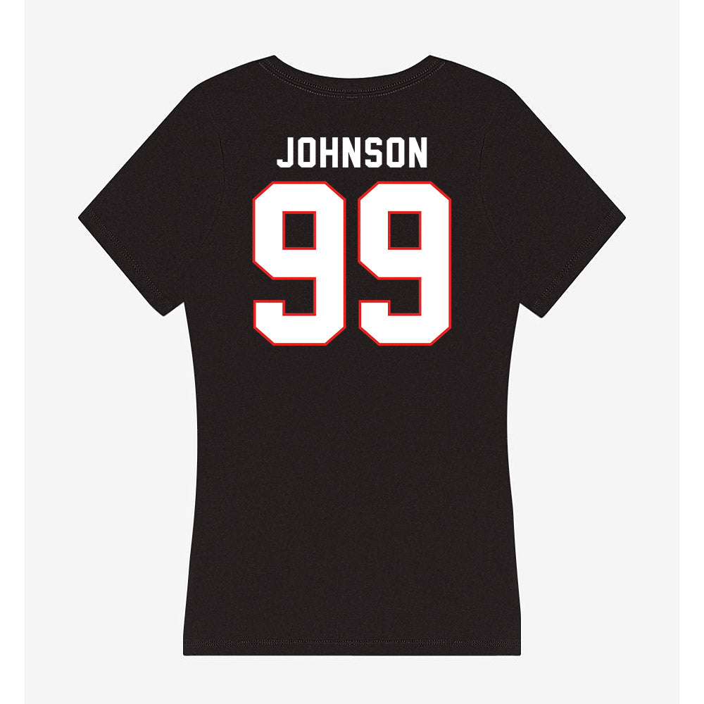 Texas Tech - NCAA Football : Jojo Johnson - Women's V-Neck T-Shirt-1