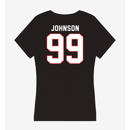 Texas Tech - NCAA Football : Jojo Johnson - Women's V-Neck T-Shirt-1