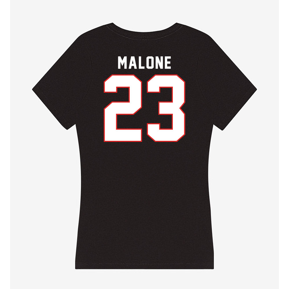 Texas Tech - NCAA Women's Basketball : Jada Malone - Women's V-Neck T-Shirt-1