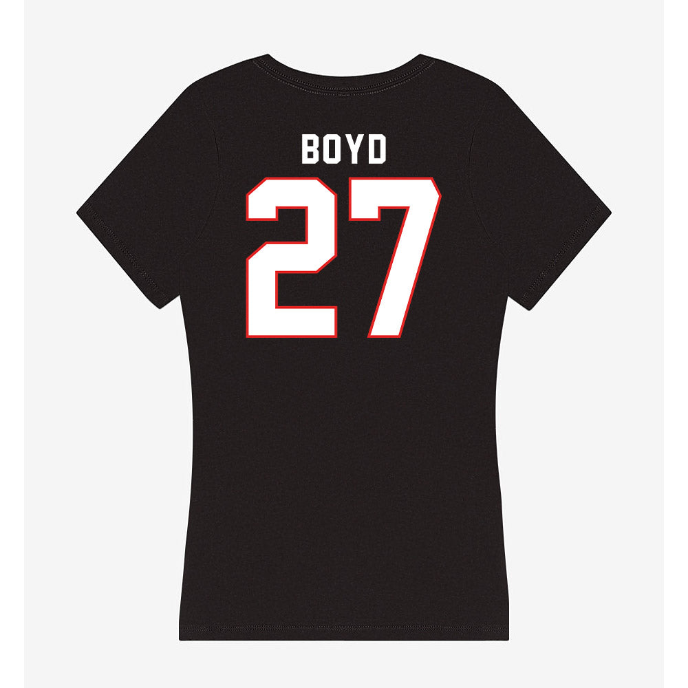 Texas Tech - NCAA Football : Amier Boyd - Women's V-Neck T-Shirt-1