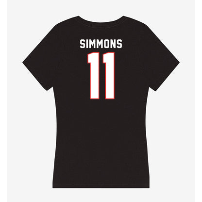 Texas Tech - NCAA Football : Malcolm Simmons - Women's V-Neck T-Shirt-1
