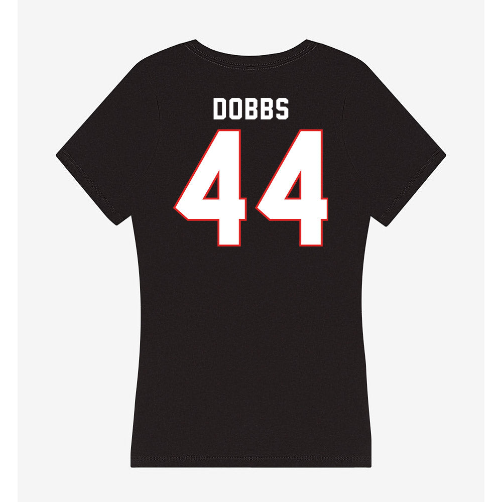 Texas Tech - NCAA Softball : Becky Dobbs - Women's V-Neck T-Shirt-1