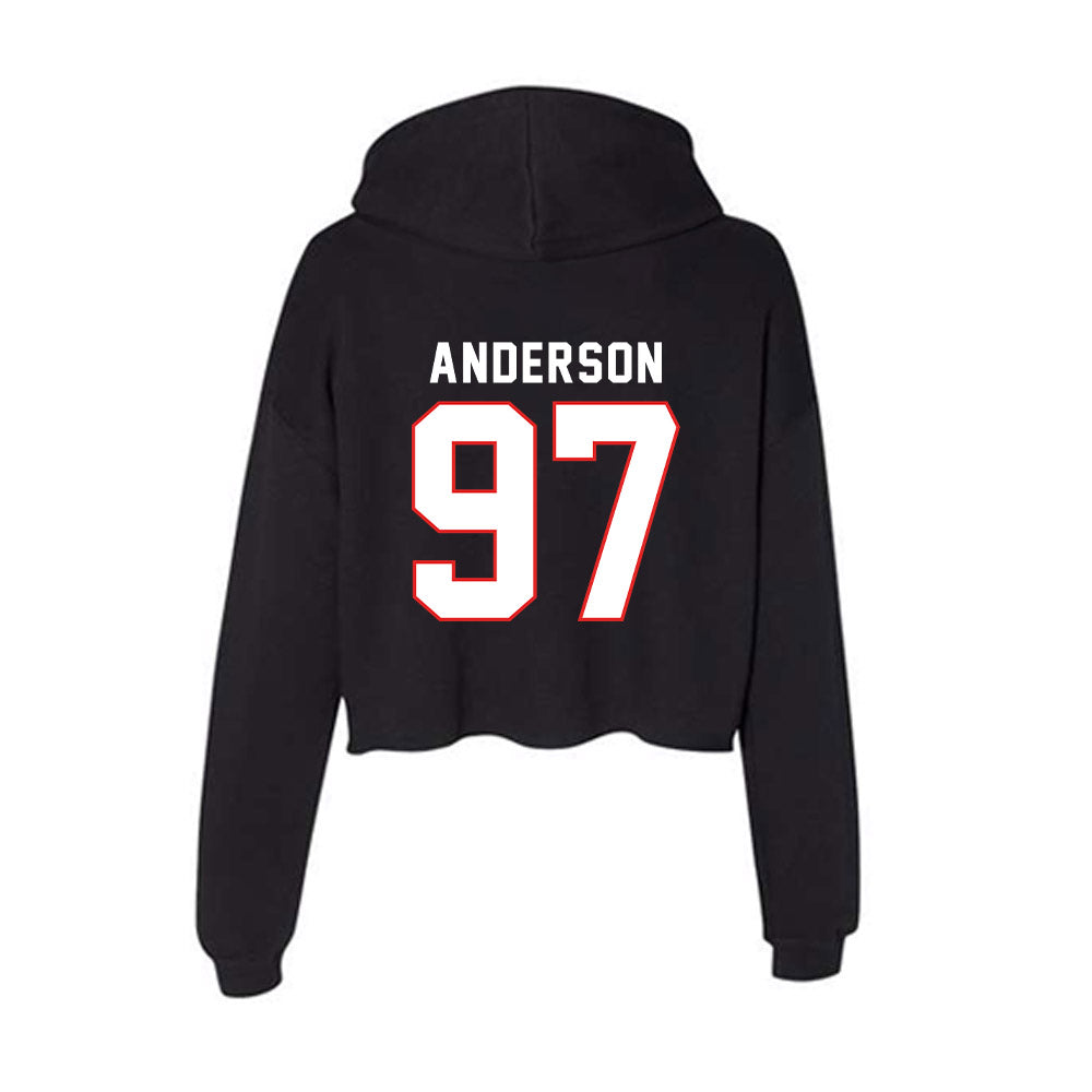 Texas Tech - NCAA Football : Charles Anderson - Women's Crop Fleece Hoodie-1