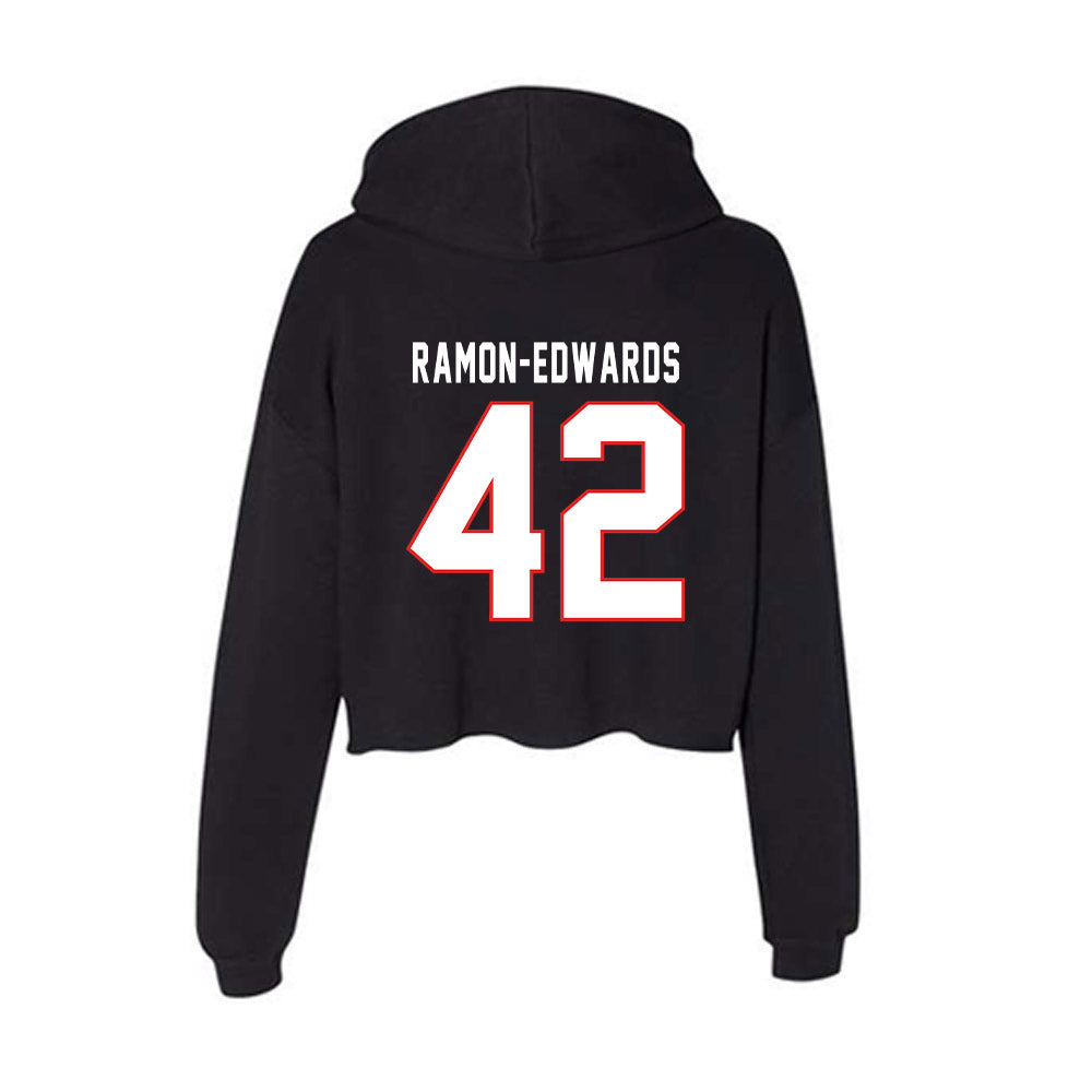 Texas Tech - NCAA Football : Marcus Ramon-Edwards - Women's Crop Fleece Hoodie-1