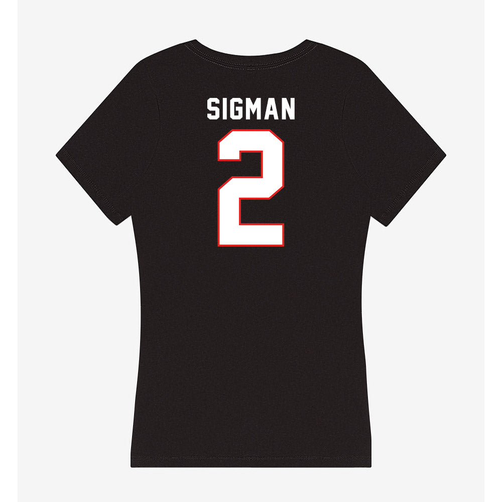 Texas Tech - NCAA Women's Volleyball : Gretchen Sigman - Women's V-Neck T-Shirt-1