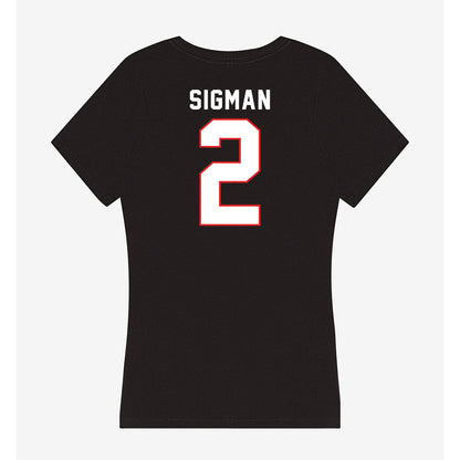 Texas Tech - NCAA Women's Volleyball : Gretchen Sigman - Women's V-Neck T-Shirt-1