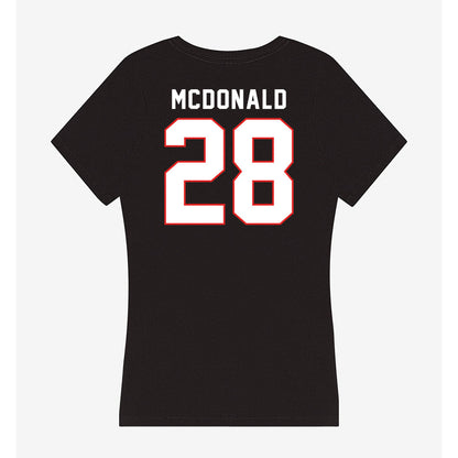 Texas Tech - NCAA Football : Bray Mcdonald - Women's V-Neck T-Shirt-1