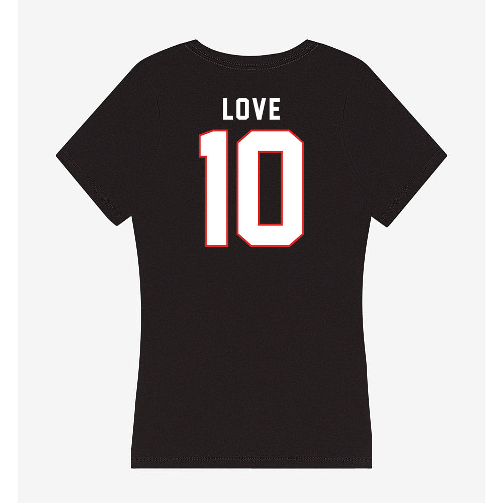 Texas Tech - NCAA Women's Basketball : Sidney Love - Women's V-Neck T-Shirt-1