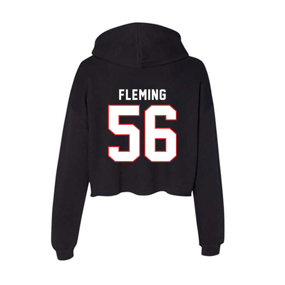 Texas Tech - NCAA Football : Amarie Fleming - Women's Crop Fleece Hoodie-1