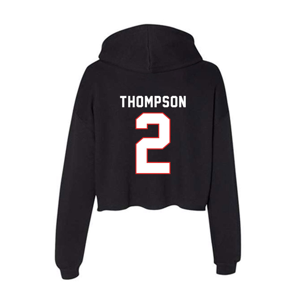 Texas Tech - NCAA Baseball : Kyeler Thompson - Women's Crop Fleece Hoodie-1