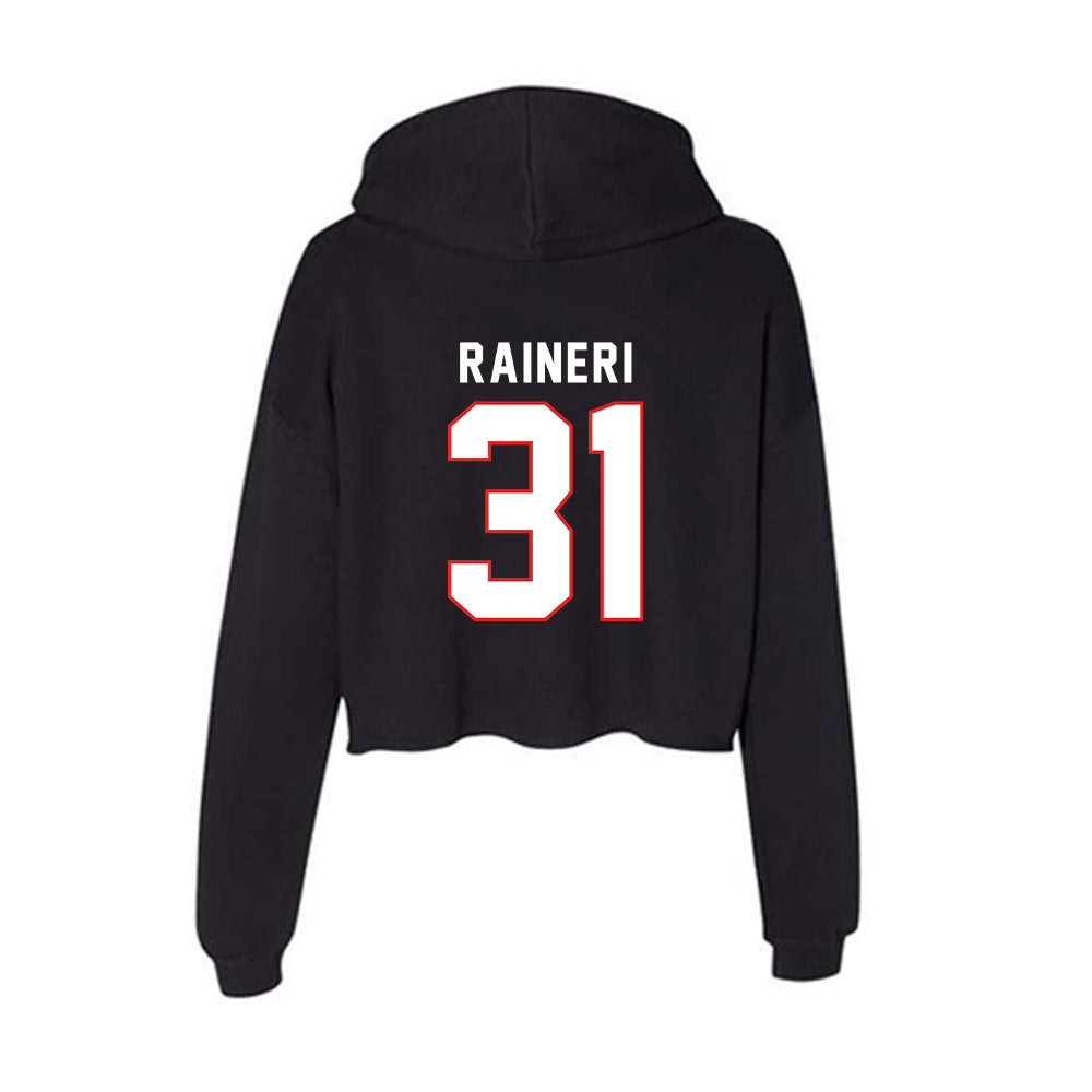 Texas Tech - NCAA Baseball : Kaysen Raineri - Women's Crop Fleece Hoodie-1