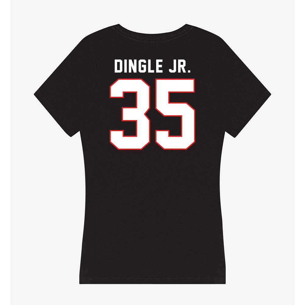 Texas Tech - NCAA Football : Miquel Dingle Jr. - Women's V-Neck T-Shirt-1