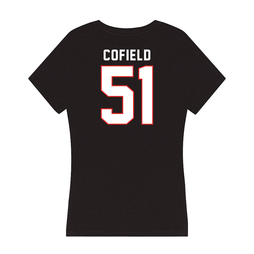 Texas Tech - NCAA Football : Jayden Cofield - Women's V-Neck T-Shirt-1