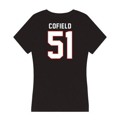Texas Tech - NCAA Football : Jayden Cofield - Women's V-Neck T-Shirt-1