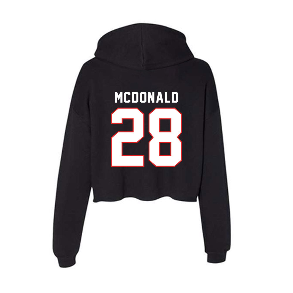 Texas Tech - NCAA Football : Bray Mcdonald - Women's Crop Fleece Hoodie-1