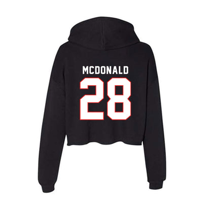 Texas Tech - NCAA Football : Bray Mcdonald - Women's Crop Fleece Hoodie-1