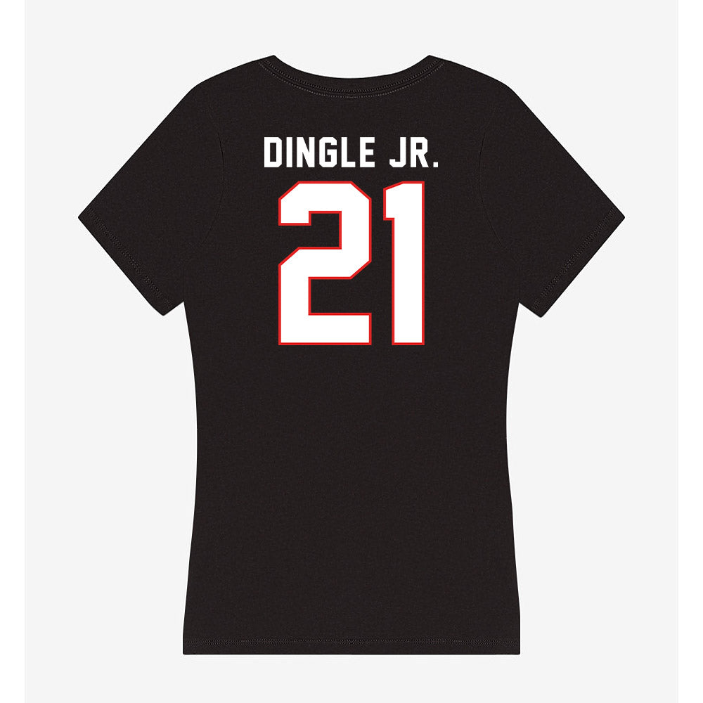 Texas Tech - NCAA Football : Miquel Dingle Jr. - Women's V-Neck T-Shirt-1