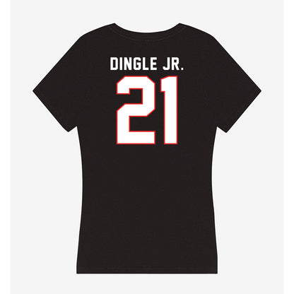 Texas Tech - NCAA Football : Miquel Dingle Jr. - Women's V-Neck T-Shirt-1