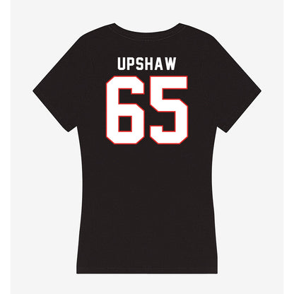 Texas Tech - NCAA Football : Danthis Upshaw - Women's V-Neck T-Shirt-1