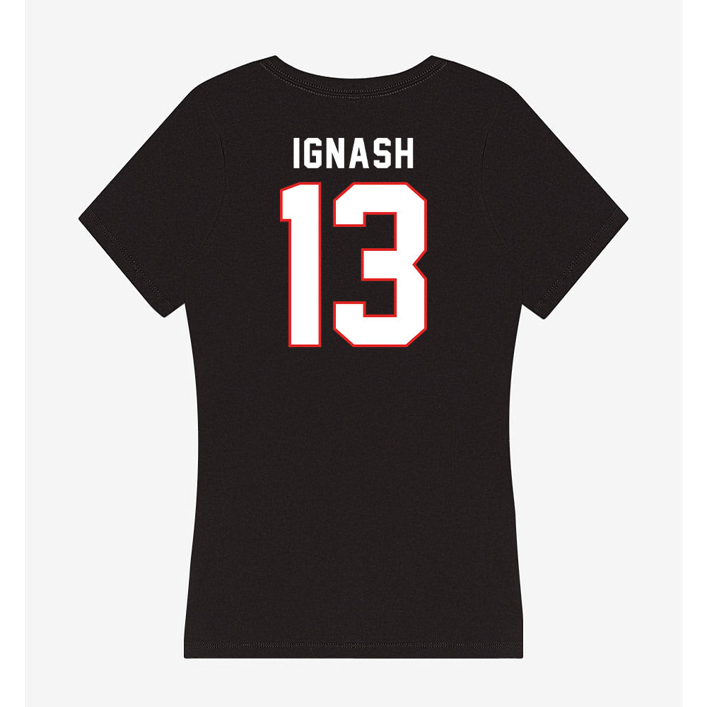 Texas Tech - NCAA Women's Volleyball : Shelby Ignash - Women's V-Neck T-Shirt-1