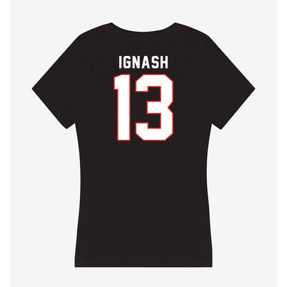 Texas Tech - NCAA Women's Volleyball : Shelby Ignash - Women's V-Neck T-Shirt-1