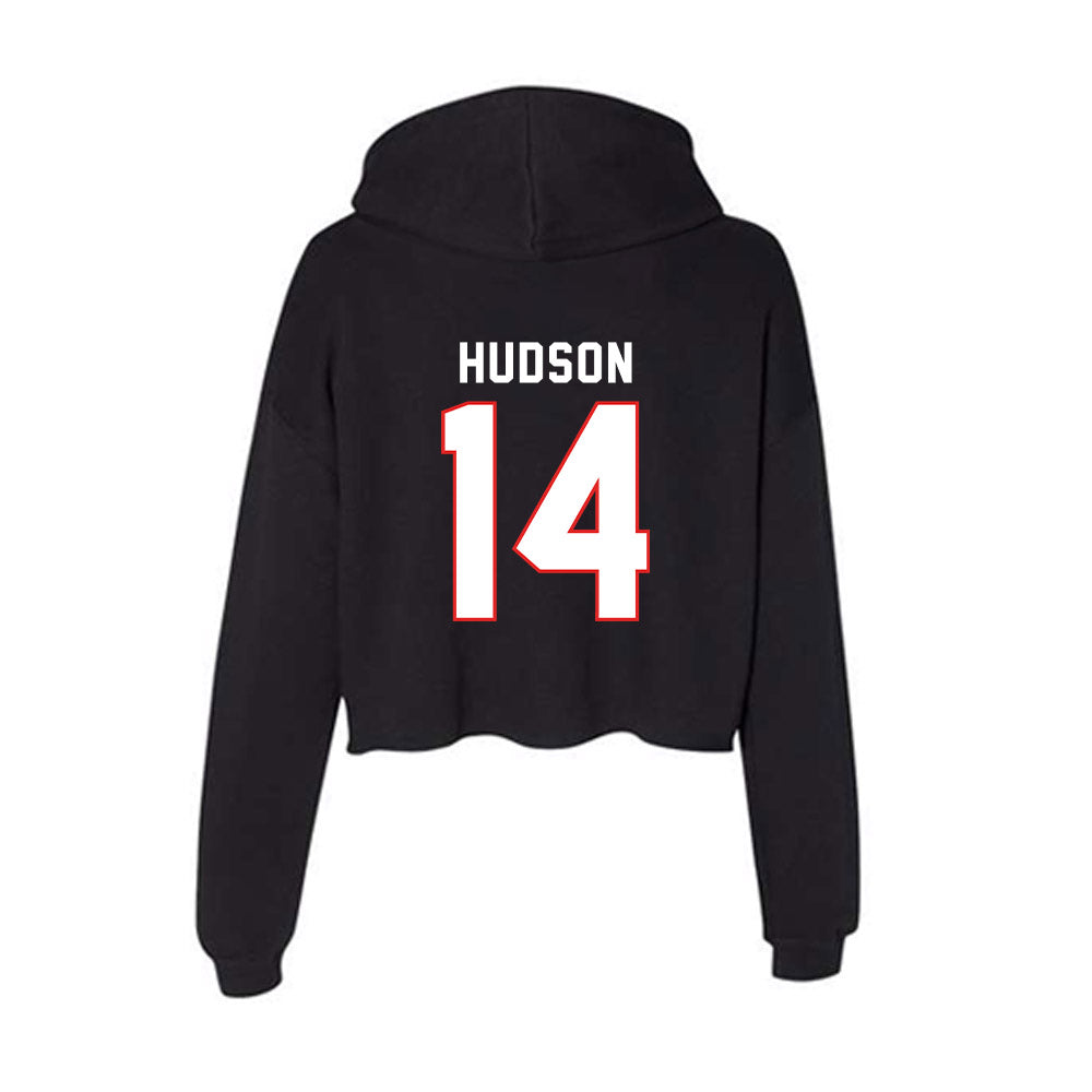 Texas Tech - NCAA Football : Micah Hudson - Women's Crop Fleece Hoodie-1
