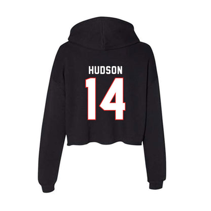 Texas Tech - NCAA Football : Micah Hudson - Women's Crop Fleece Hoodie-1