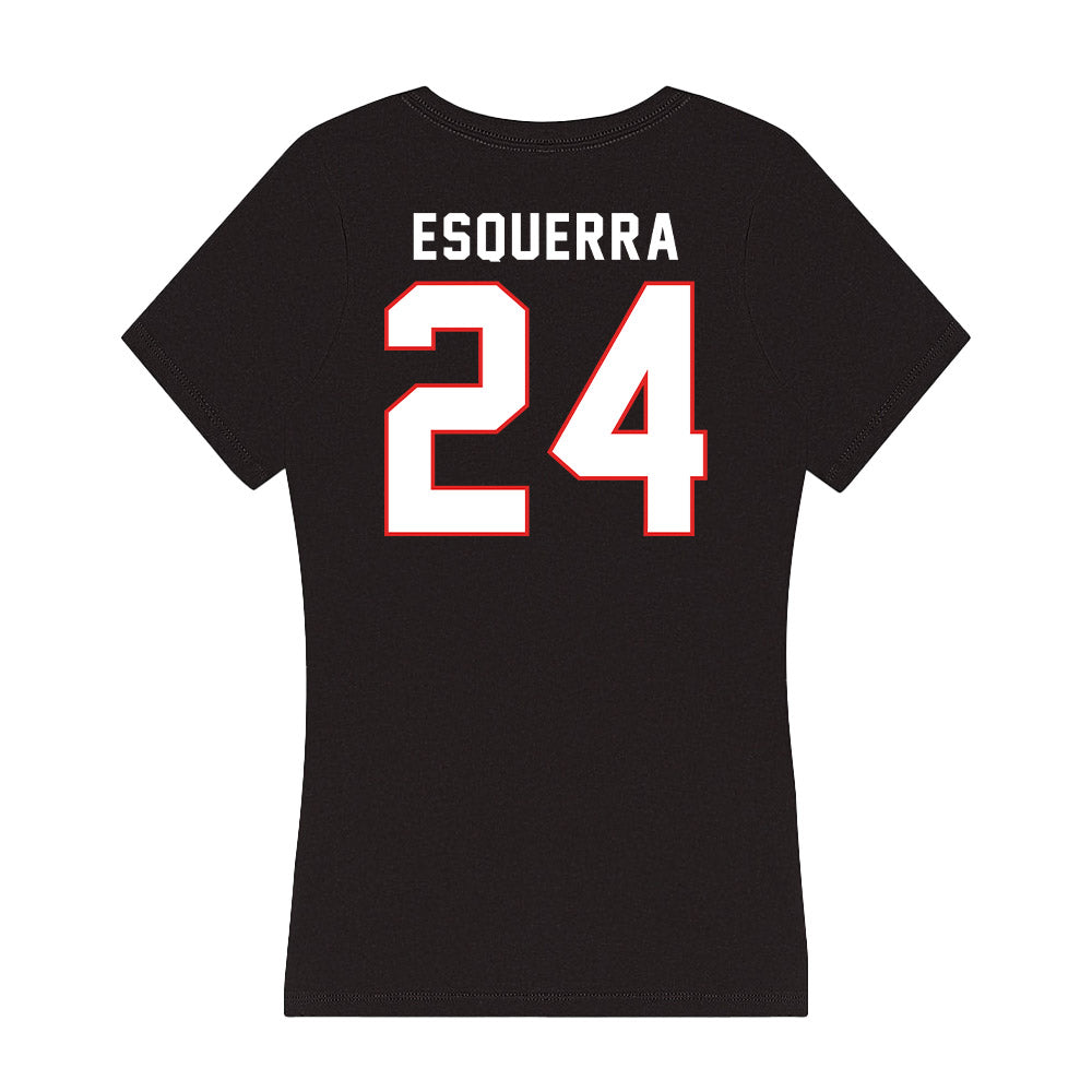 Texas Tech - NCAA Football : Malik Esquerra - Women's V-Neck T-Shirt-1