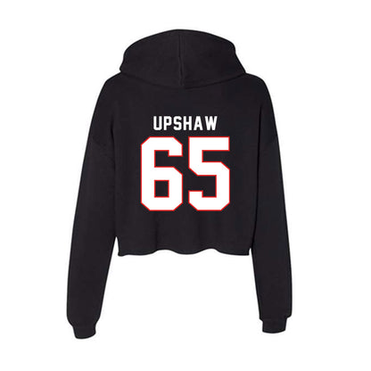 Texas Tech - NCAA Football : Danthis Upshaw - Women's Crop Fleece Hoodie-1