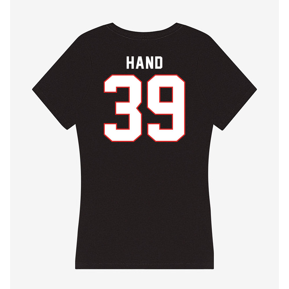 Texas Tech - NCAA Football : Jacob Hand - Women's V-Neck T-Shirt-1
