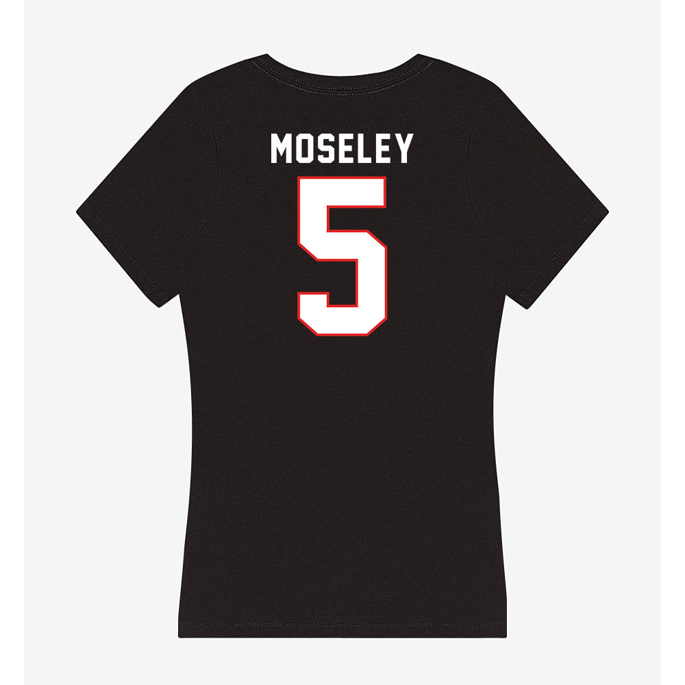 Texas Tech - NCAA Men's Basketball : Josiah Moseley - Women's V-Neck T-Shirt-1