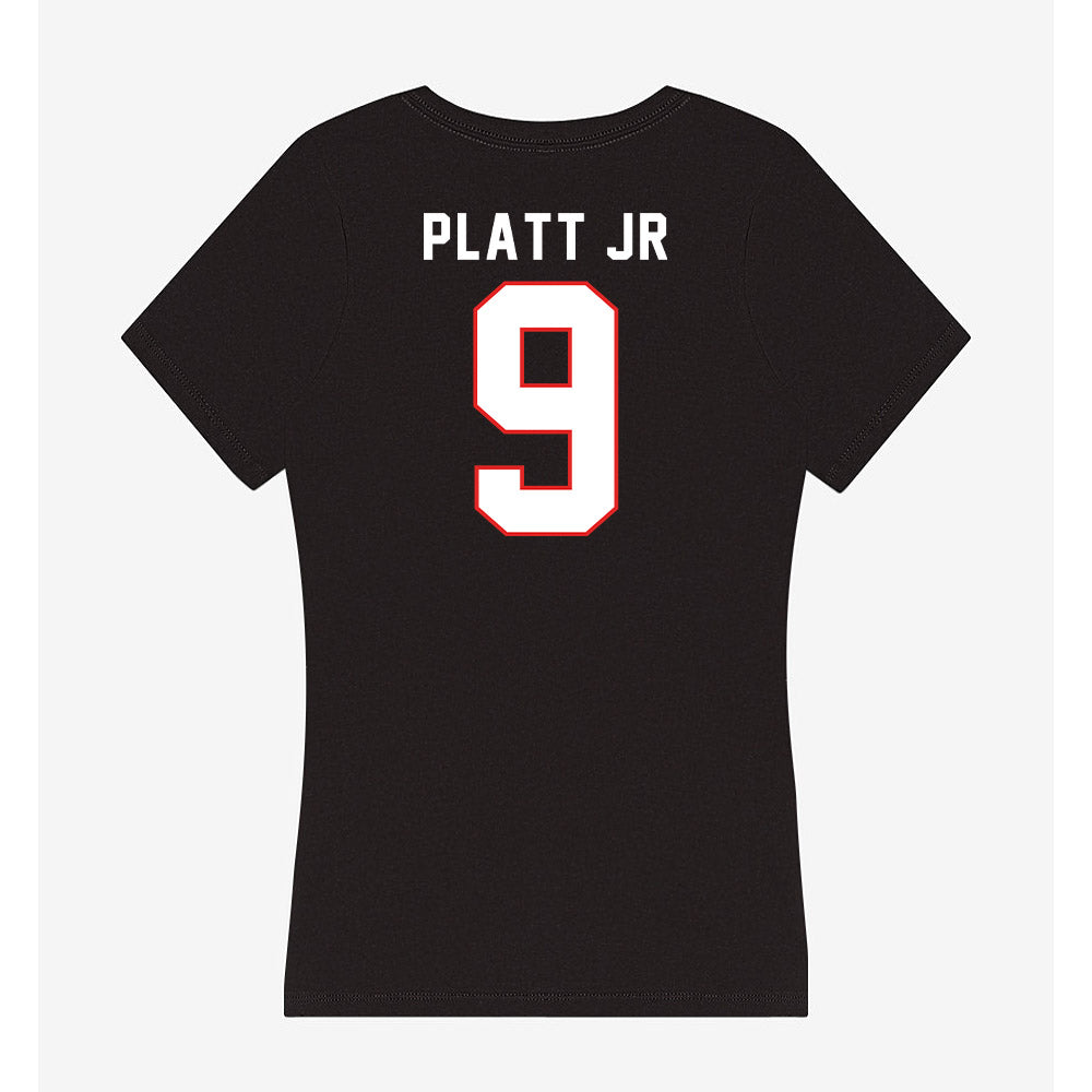 Texas Tech - NCAA Football : Corey Platt Jr - Women's V-Neck T-Shirt-1
