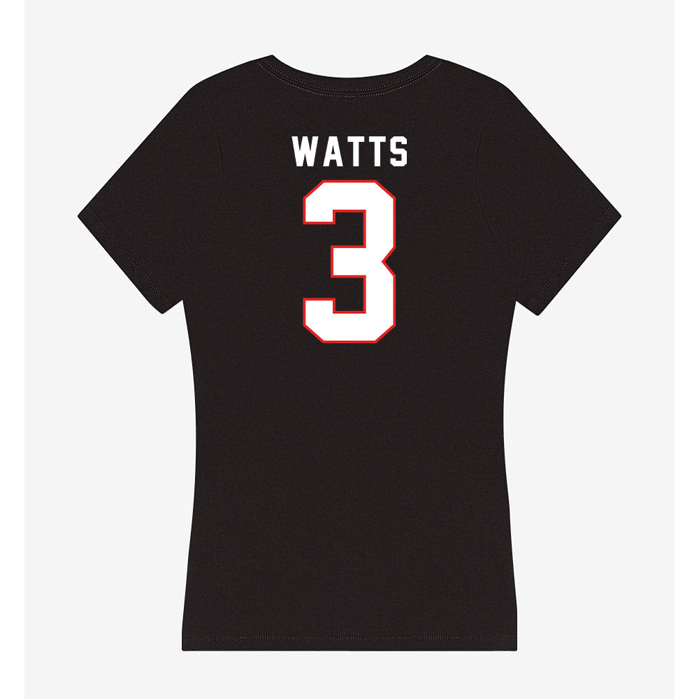 Texas Tech - NCAA Men's Basketball : Lejuan Watts - Women's V-Neck T-Shirt-1