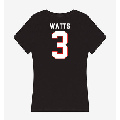 Texas Tech - NCAA Men's Basketball : Lejuan Watts - Women's V-Neck T-Shirt-1