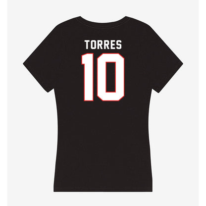 Texas Tech - NCAA Women's Soccer : Emma Torres - Women's V-Neck T-Shirt-1