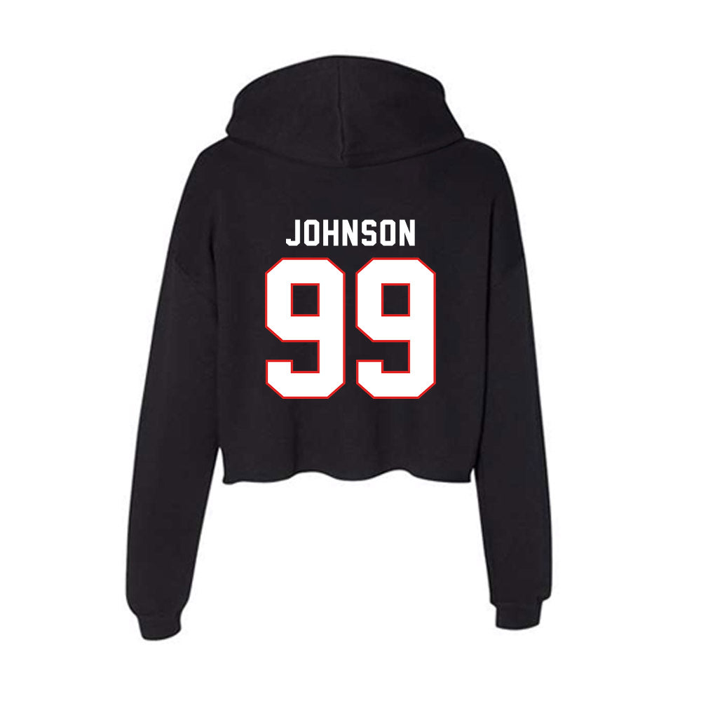 Texas Tech - NCAA Football : Jojo Johnson - Women's Crop Fleece Hoodie-1