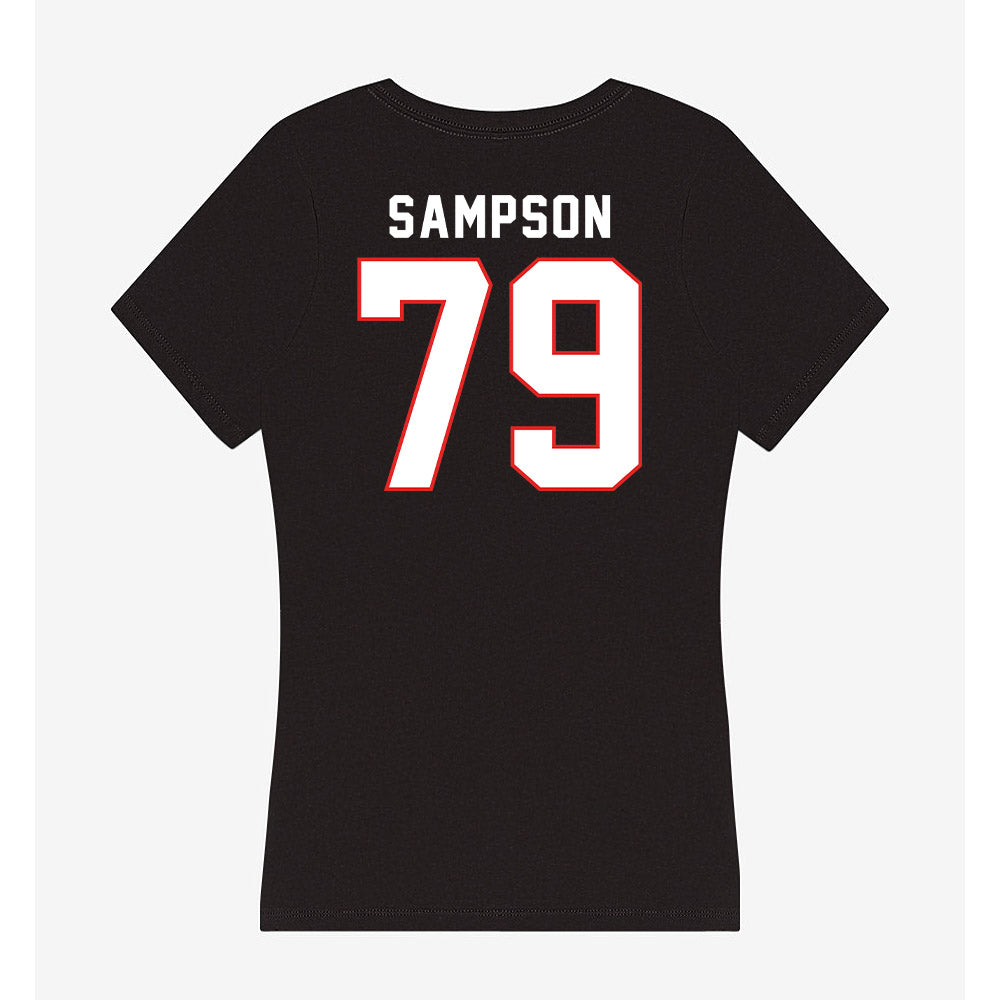 Texas Tech - NCAA Football : Howard Sampson - Women's V-Neck T-Shirt-1