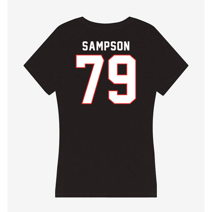 Texas Tech - NCAA Football : Howard Sampson - Women's V-Neck T-Shirt-1