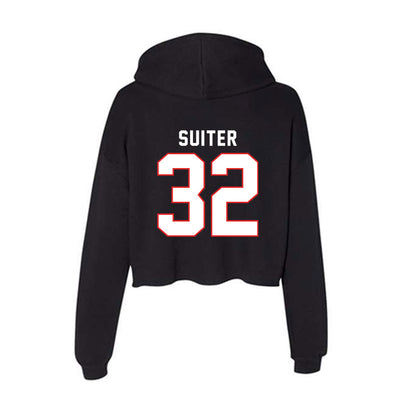 Texas Tech - NCAA Baseball : Bryce Suiter - Women's Crop Fleece Hoodie-1