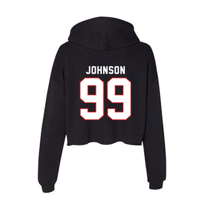 Texas Tech - NCAA Football : Jojo Johnson - Women's Crop Fleece Hoodie-1
