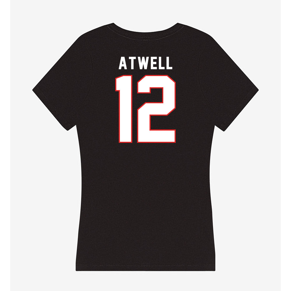 Texas Tech - NCAA Men's Basketball : Donovan Atwell - Women's V-Neck T-Shirt-1