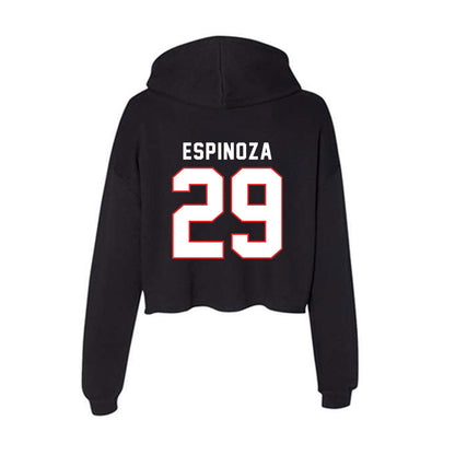 Texas Tech - NCAA Baseball : Jorden Espinoza - Women's Crop Fleece Hoodie-1