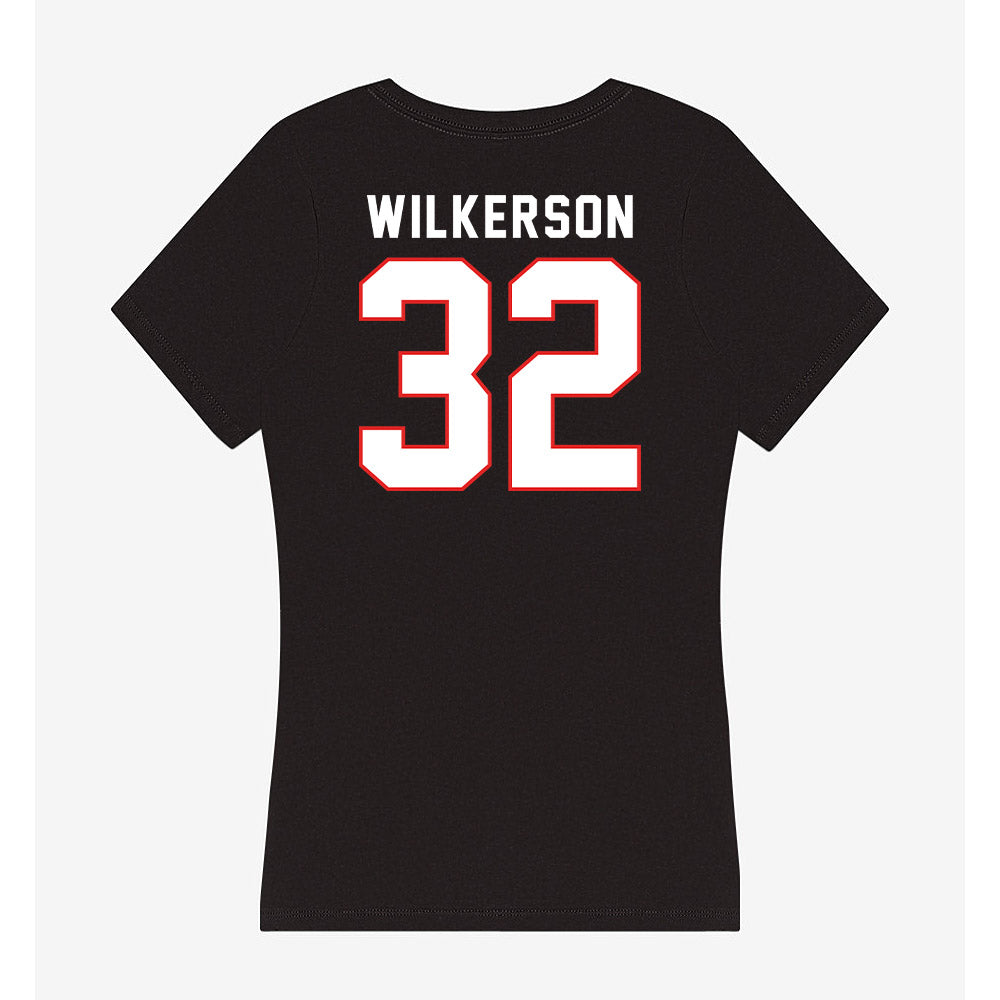 Texas Tech - NCAA Football : Sawyer Wilkerson - Women's V-Neck T-Shirt-1